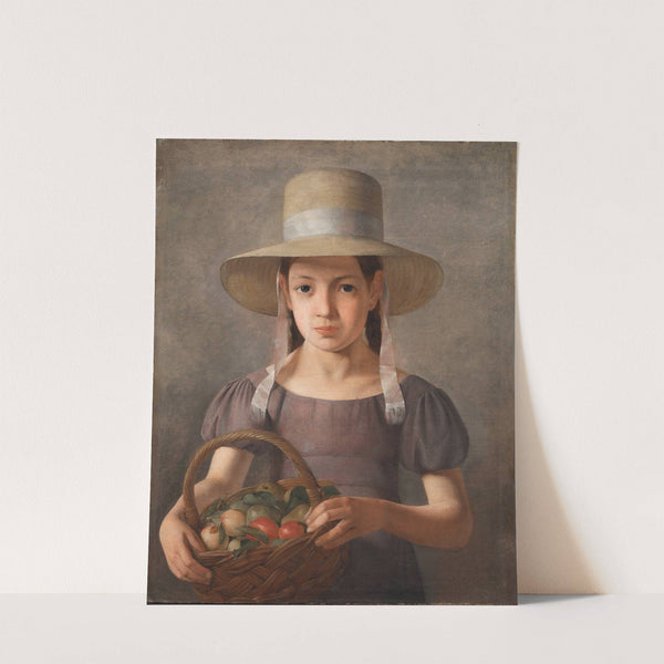 A Girl with Fruits in a Basket (1825 – 1828) by Constantin Hansen