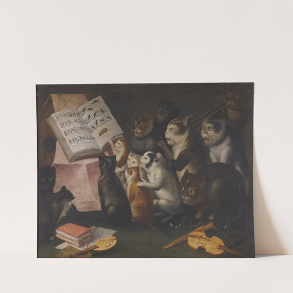 A Glaring Of Cats Making Music And Singing by Flemish School