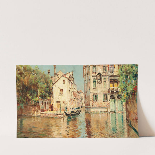 A gondolier on a Venetian backwater by Antonio María de Reyna Manescau