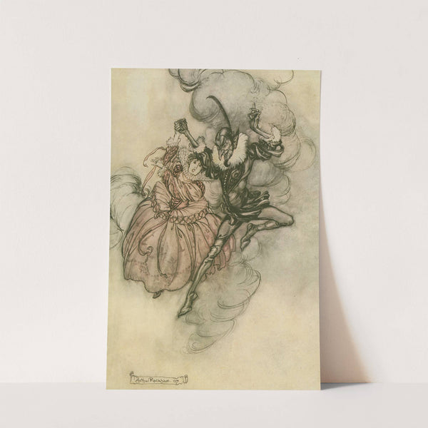 A grand pas de deux performed in the very first style by these two. (1911) by Arthur Rackham