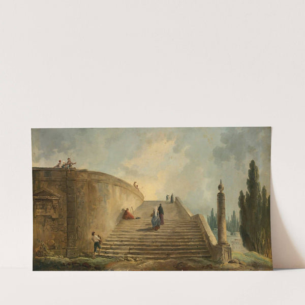 A Grand Staircase (1763) by Hubert Robert