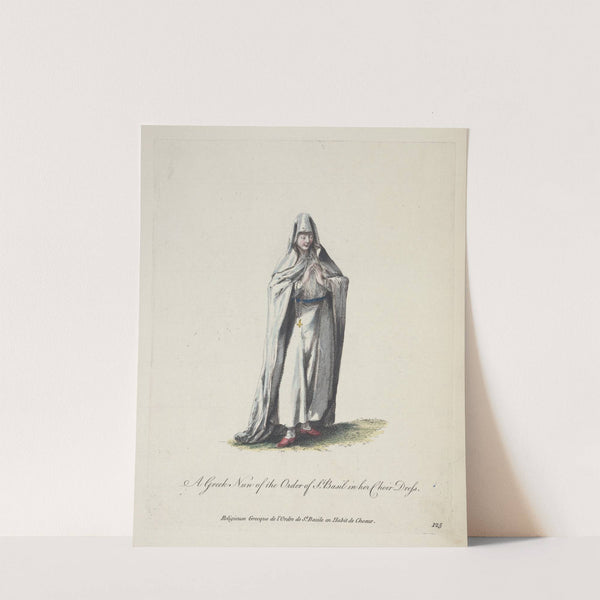 A Greek nun of the order of St. Bazil in her choir dress (1757-1772) by Charles Grignion