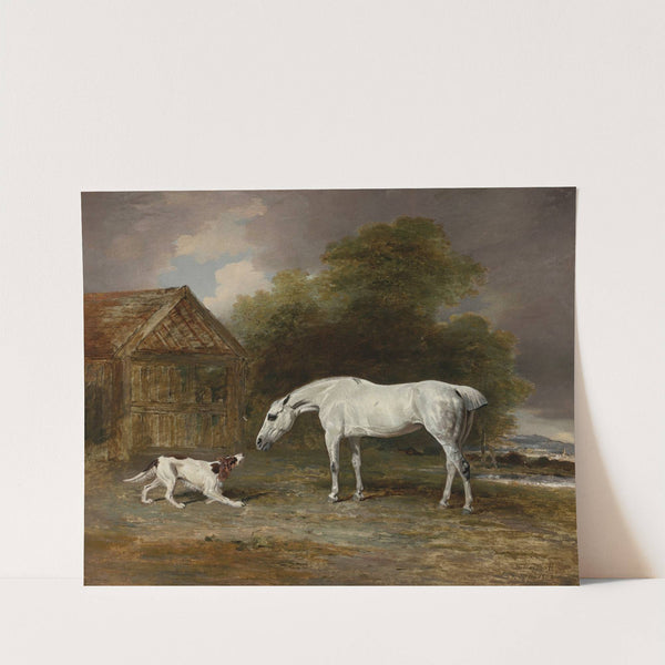 A Grey Hunter And A Spaniel by Benjamin Marshall