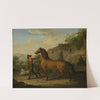 A Groom Leading a Stallion from the Drinking Trough by Johann Georg Pforr
