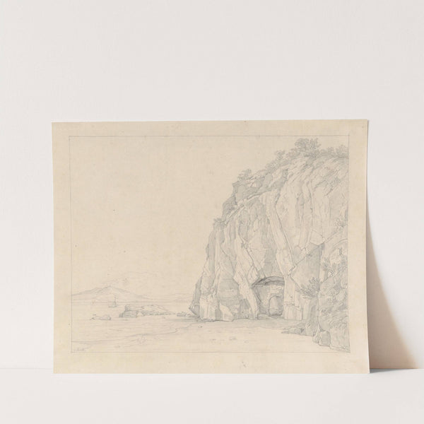 A Grotto near Sorrento, with a Distant View of the Vesuvius by Heinrich Reinhold