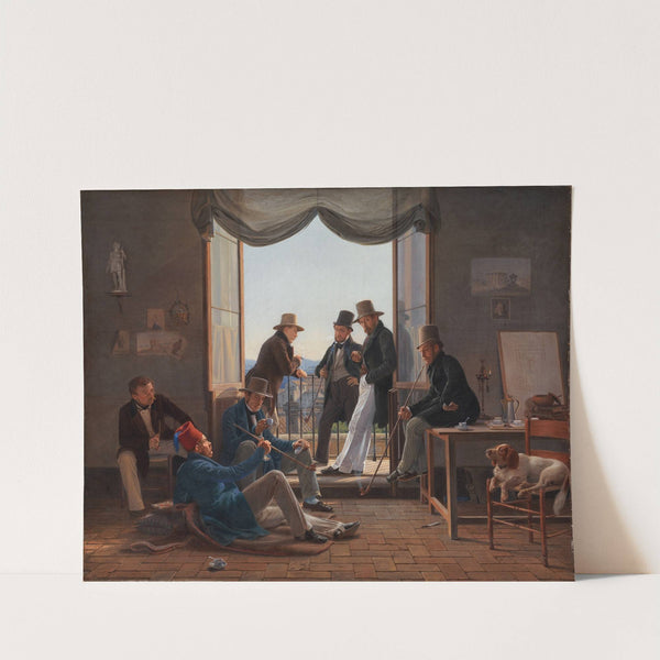 A Group of Danish Artists in Rome (1837) by Constantin Hansen