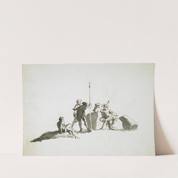 A Group of Five Turbaned Men (18th century) by Gaetano Gandolfi