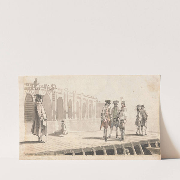 A Group of Men on Westminster Pier (ca. 1752) by Paul Sandby