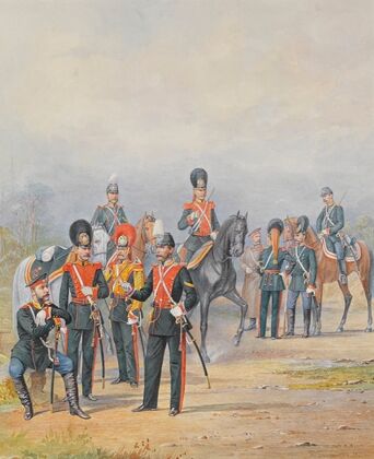 A Group Of Officers And Men Of The Life Guards Dragoon Regiment — size preview