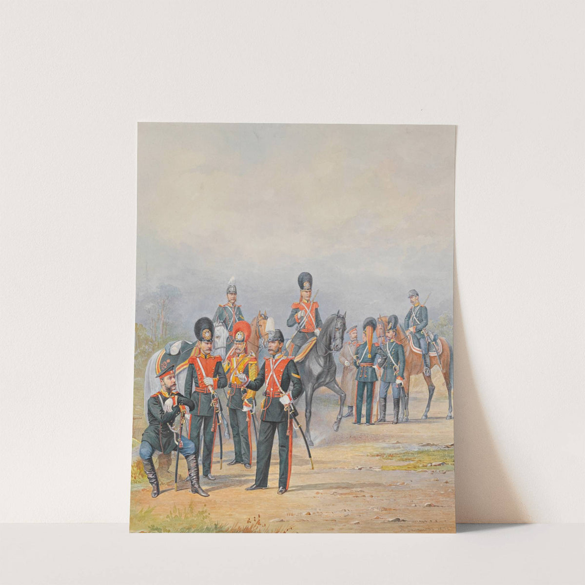 A Group Of Officers And Men Of The Life Guards Dragoon Regiment by Piotr Ivanovich Balashov