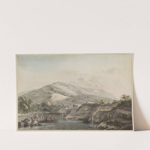 A Group of Peasants Crossing a Ford with a Horse-Drawn Cart by Jean-Jacques de Boissieu