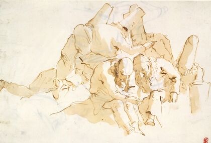 A Group of Punchinelli Seated