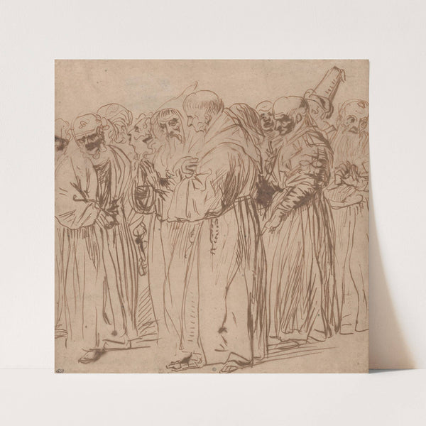 A Group of Standing Monks and other Figures (1630s–40s) by Jan Lievens