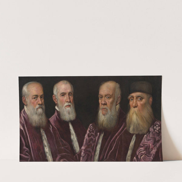 A group portrait of four Venetian senators by Domenico Tintoretto
