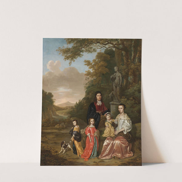 A Group Portrait Of The Loth Family In A Landscape by Johan le Ducq