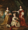 A Group Portrait Of Three Children In Elegant Dresses (circa 1670-1680)