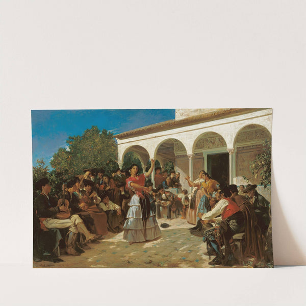 A Gypsy Dance in the Gardens of the Alcázar, in front of Charles V Pavilion (1851) by Alfred Dehodencq