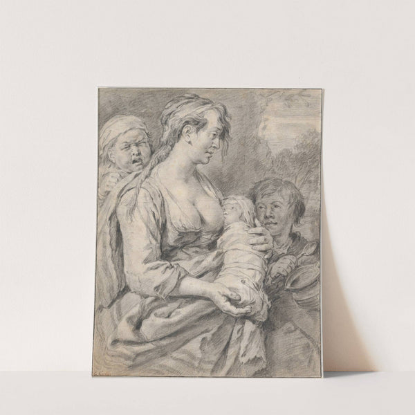 A Gypsy Mother with Three Children by Cornelis Visscher