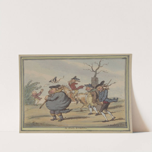 A hail storm by Thomas Rowlandson