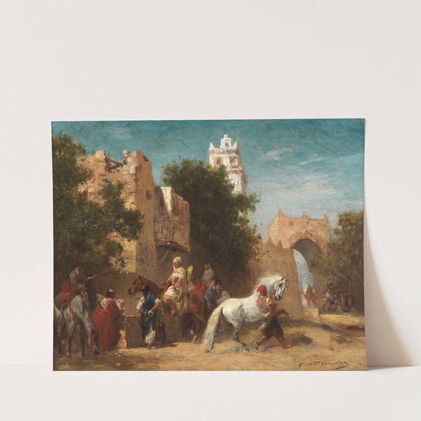 A halt at the city walls by Georges Washington