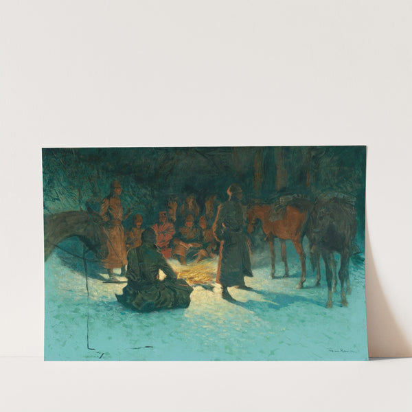 A Halt In The Wilderness (1905) by Frederic Remington