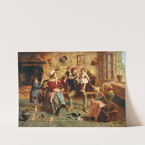 A happy family by Eugenio Zampighi