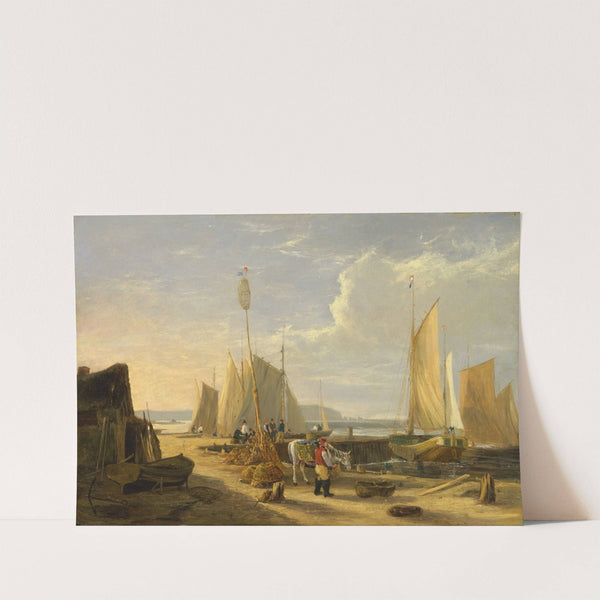 A Harbor Scene in the Isle of Wight, Looking Towards the Needles by George Vincent