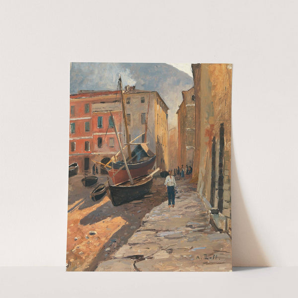 A harbour on the Riviera by Alfred Zoff