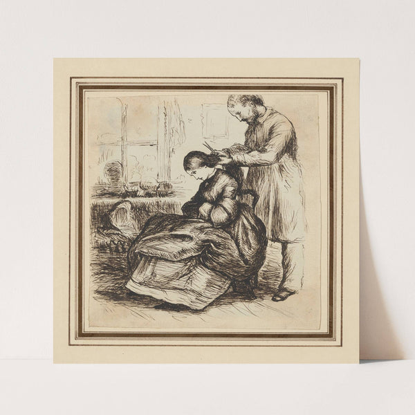 A head of hair for sale (1860) by John Everett Millais