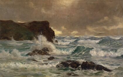 A heavy sea at Moeraki