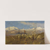 A Herder and Flock Grazing in the Alps by Achille Tominetti