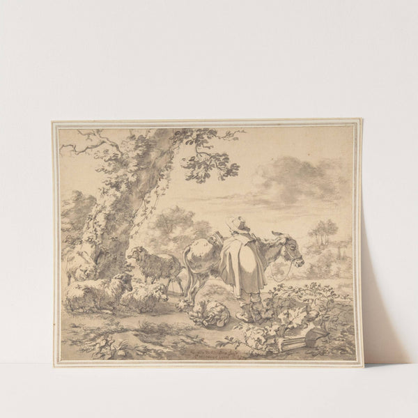 A Herdsman with a Donkey by Jacob van der Does