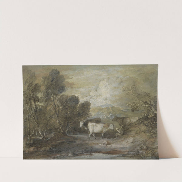 A Herdsman with Three Cows by an Upland Pool (mid-1780s) by Thomas Gainsborough