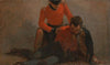 A Highlander, Black Watch attending a General of Hussars, possibly Lord Uxbridge- a study for ‘The B…