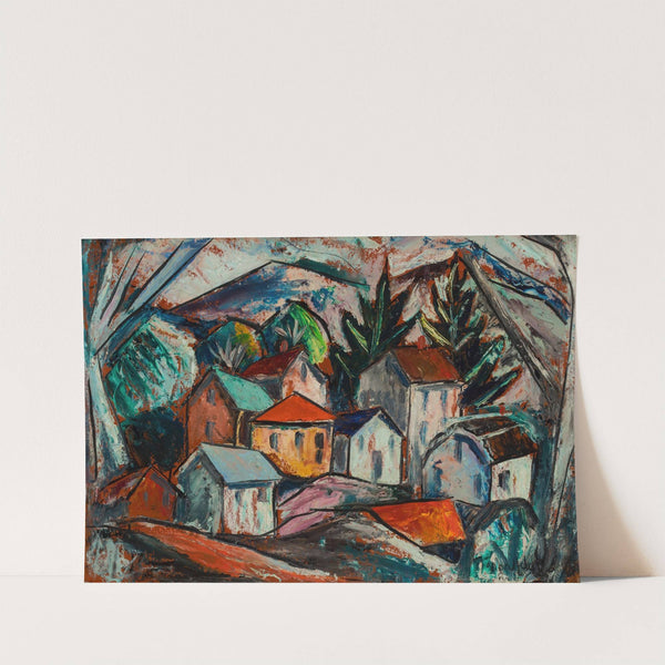 A Hillside Village by Bror Julius Olsson Nordfeldt