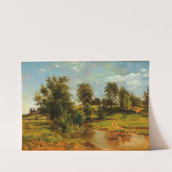 A Hilly Landscape with Creek (c. 1868-69) by Tina Blau
