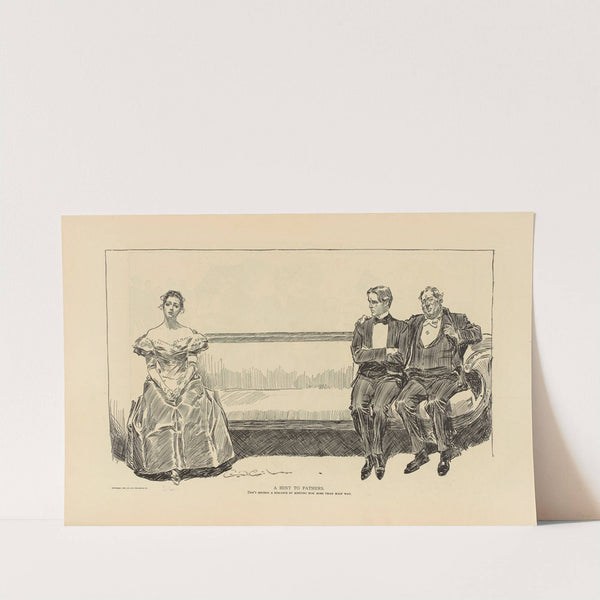 A hint to fathers. Don’t destroy a romance by meeting him more than half way (1893-1900) by Charles Dana Gibson