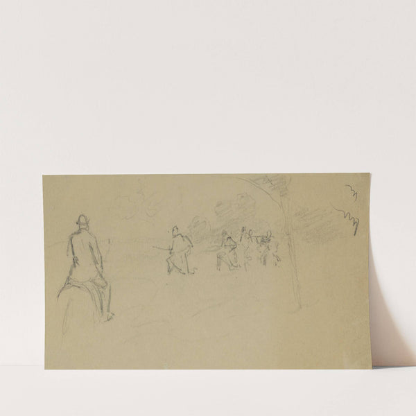 A horseman and four rifleman (1862) by Alfred Rudolph Waud