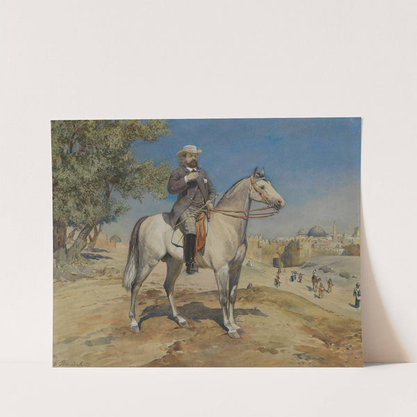 A horseman by a Jerusalem Gate by Gustav Bauernfeind