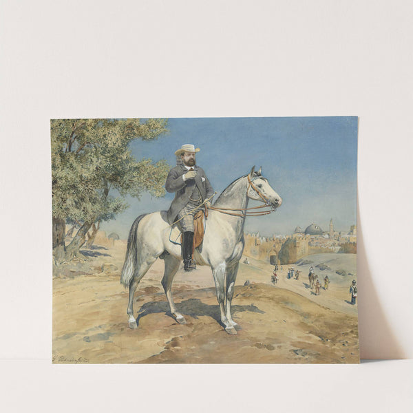 A Horseman By A Jerusalem Gate by Gustav Bauernfeind