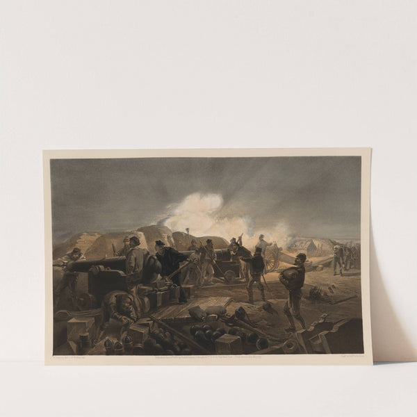 A hot night in the batteries (1855) by William Simpson