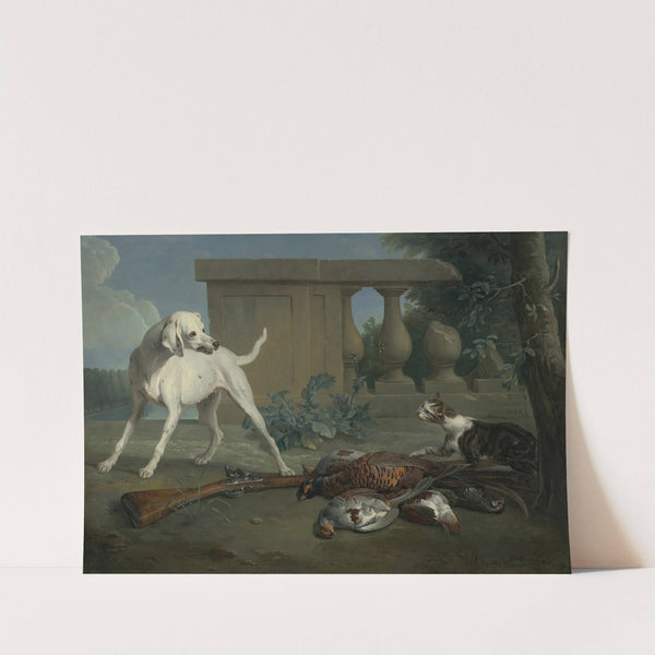 A Hound Protecting A Bag Of Game From A Cat (1724) by Alexandre François Desportes