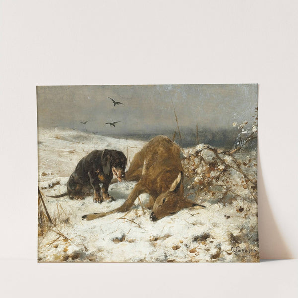 A Hound with Dead Deer by Otto Gebler
