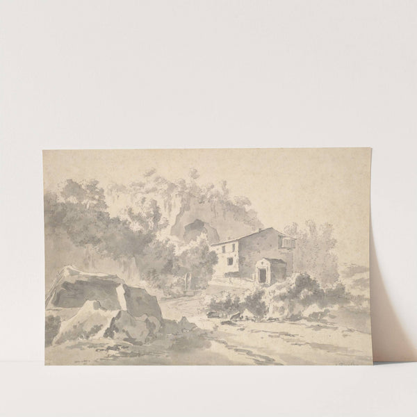 A House on a Hillside in a Southern Landscape (mid-17th century) by Adam Pynacker