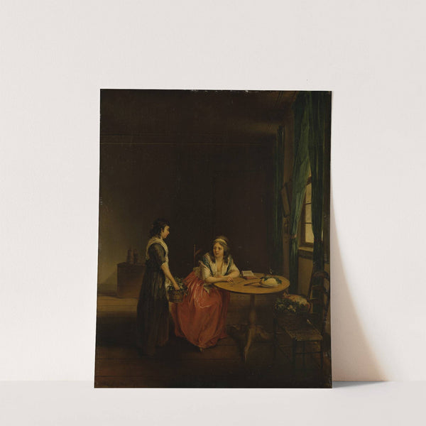 A Housewife Settling Up with her Maid by Georg Karl Urlaub