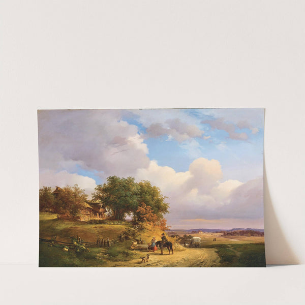 A Hunter Resting on a Country Road by Ignaz Raffalt