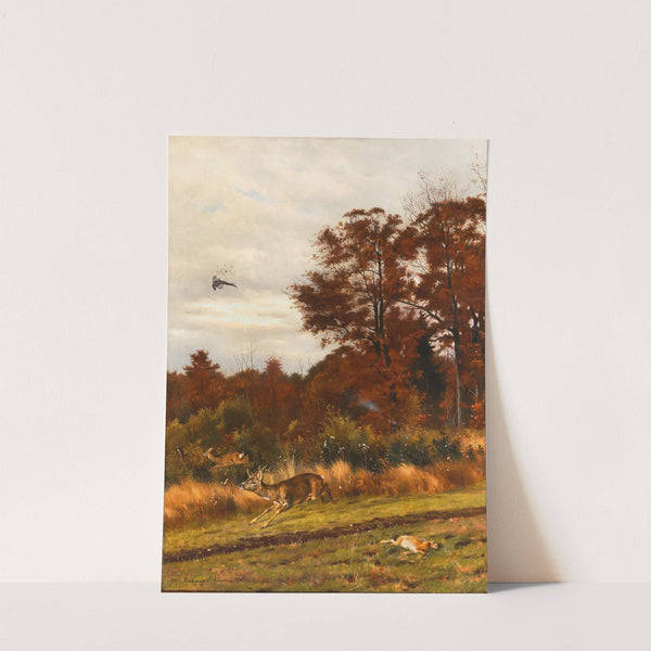 A Hunting Scene at the Edge of the Woods by Otto Recknagel