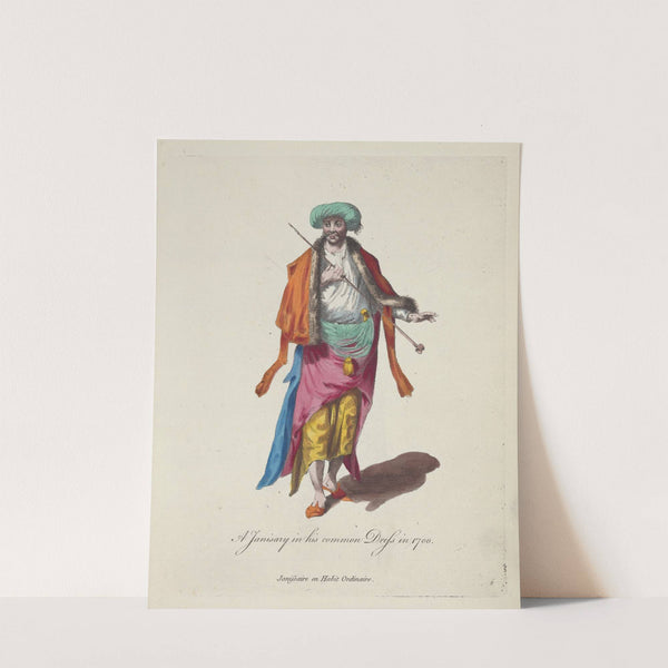 A Janisary in his common dress in 1700. Janissaire en habit ordinaire. (1757-1772) by Charles Grignion