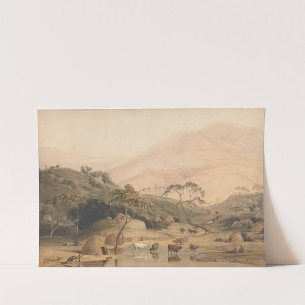 A Kaffir Village by Samuel Daniell