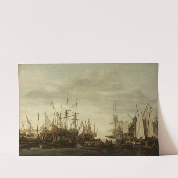 A Keelhauling, according to the non attested Tradition, of the Ship's Doctor of Admiral Jan van Nes by Lieve Pietersz. Verschuier